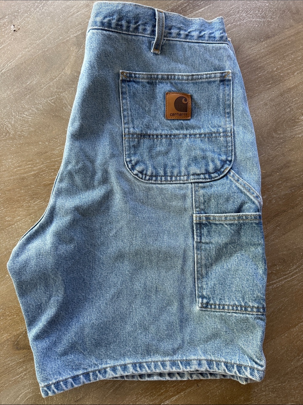 Carhartt Men's Light Blue Denim Carpenter Shorts